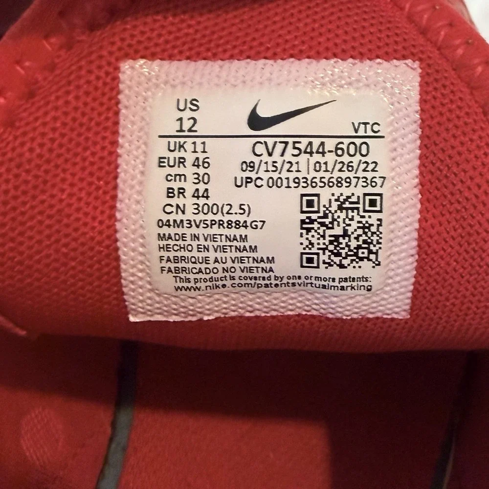 Nike Air Max 270 Triple University Red Size 12
